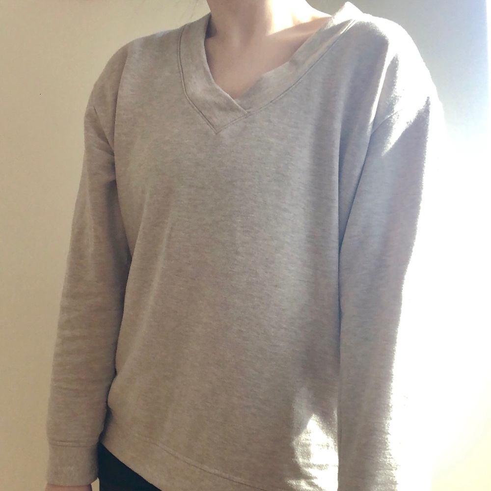 Beige V-Neck Sweatshirt by ORVIS